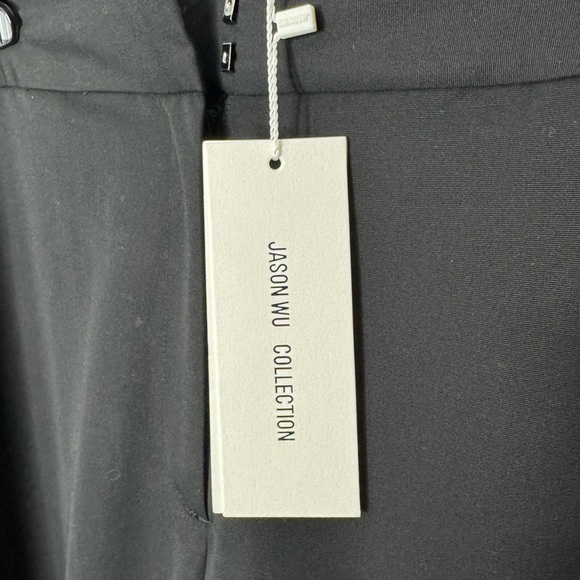 Jason Wu Draped Wool-Silk Straight Leg Pants Black Women’s Size 10 - Picture 4 of 7